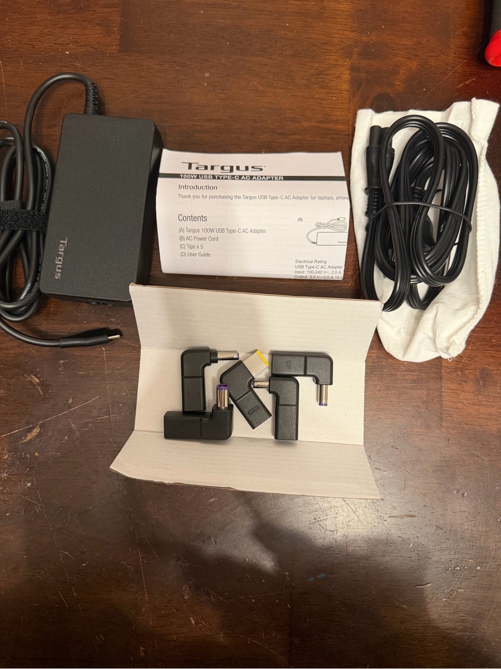 Targus Black Universal Laptop Power Adapter Kit with Interchangeable Tips